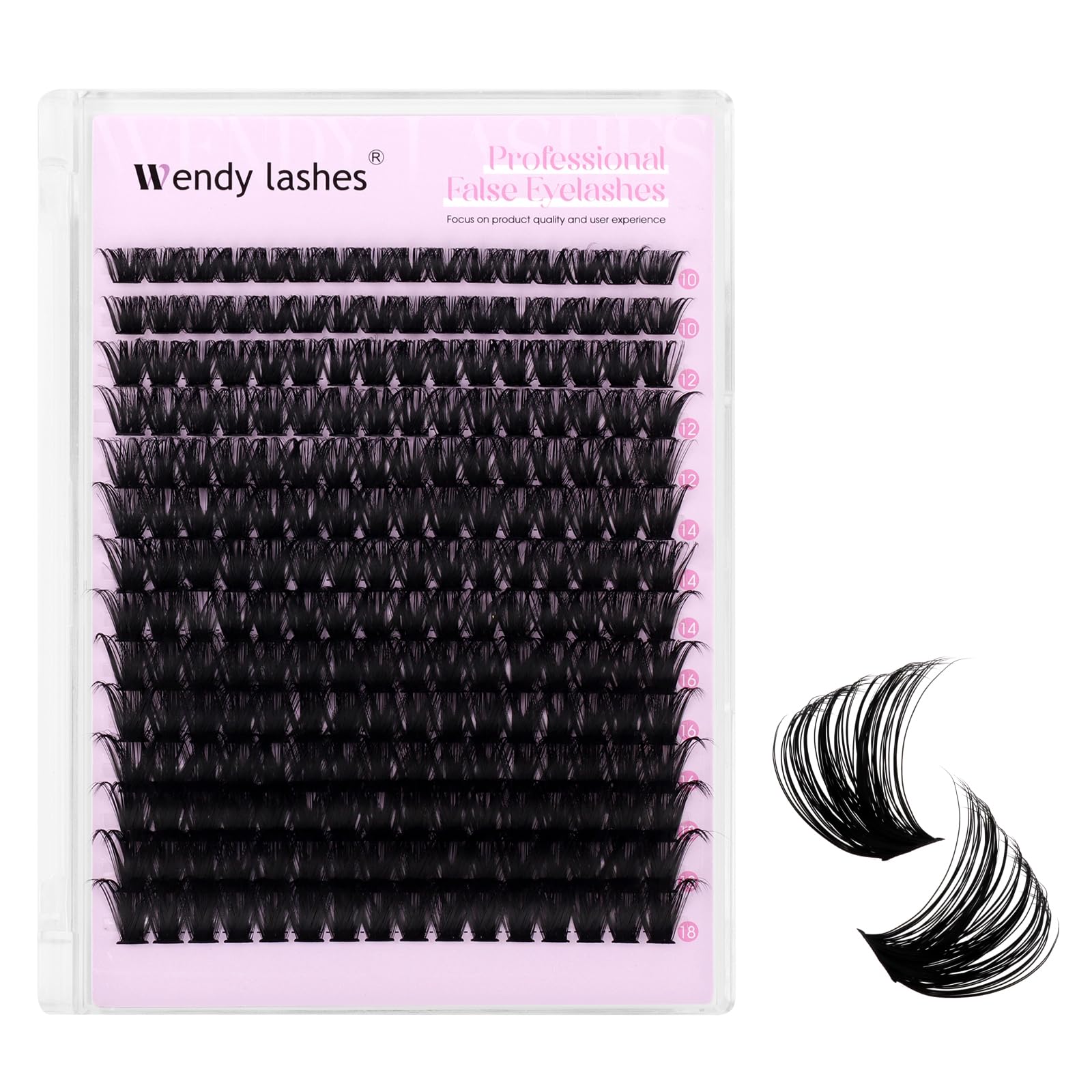 Przedłużanie Rzęs, 100D Cluster Lashes Naturalny C-Curl Mix 10-18mm, DIY Rzęsy Objętościowe dla Początkujących w Domu(100D-0.07C-MIX1018) | Sztuczne rzęsy do samodzielnego użytku, sztuczne rzęsy segmentowe, sztuczne rzęsy do samodzielnego użytku w domu