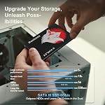 Bestoss 512GB SATA SSD for Pc or Laptop, 2.5" SATA SSD, SATA III 6Gb/s, Internal Solid State Drive, Up to 550MB/s, Computer Storage Upgrade for Office, Students, Home Entertainment