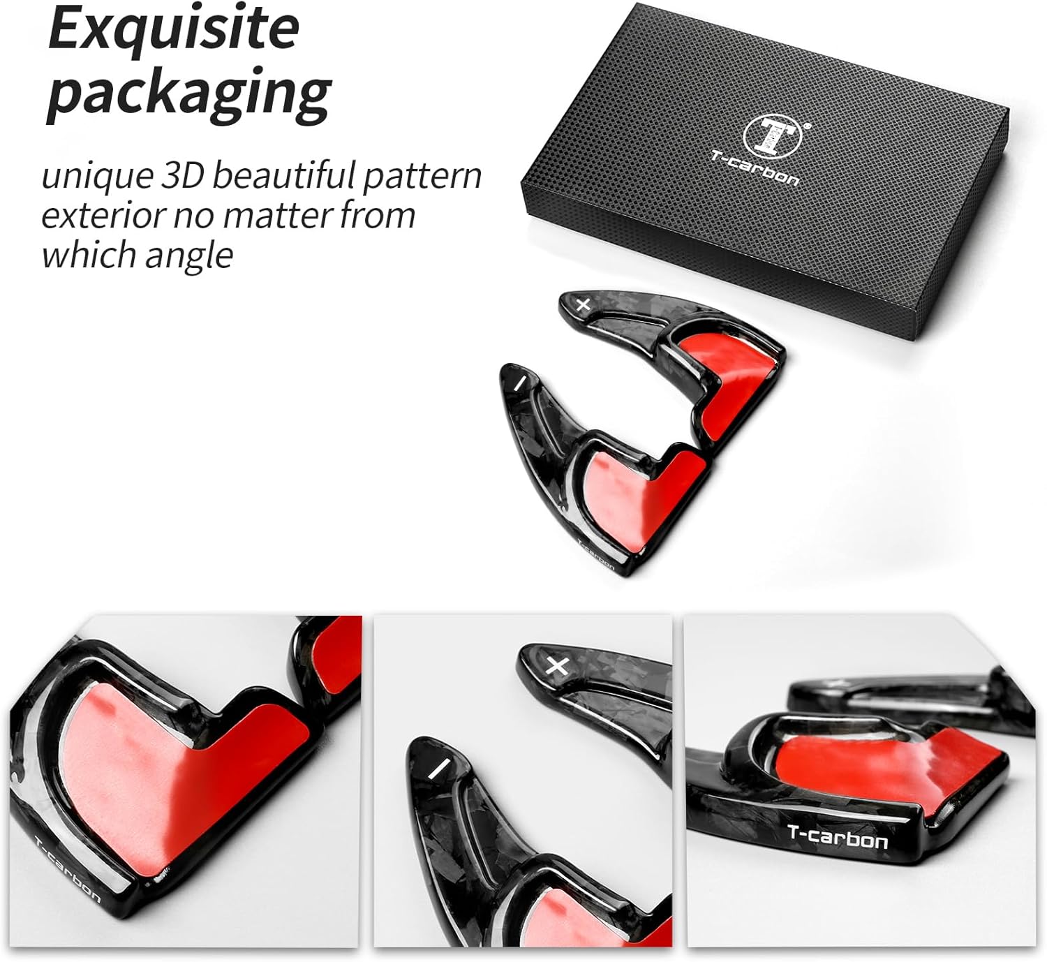 T-carbon Shifter Paddle Extension Fits Dodge Challenger Charger Durango 2024;Carbon Fiber Steering Wheel Paddle Shifter Cover Fits Chrysler and Jeep Grand Cherokee 2023 Gear Shift Trim Accessories