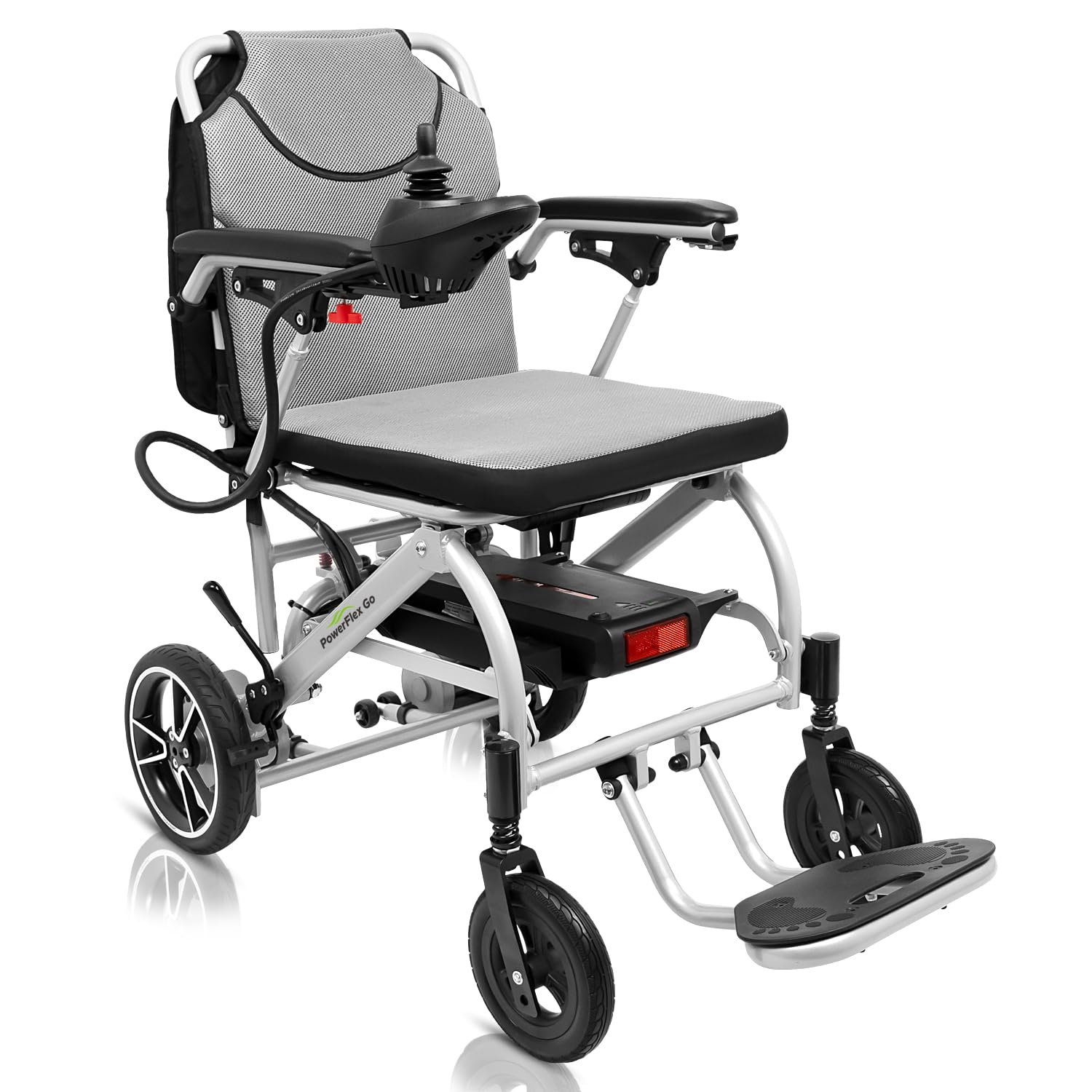 KosmoCare PowerFlex Go Electric Wheelchair | Lightweight Foldable Motorized Wheelchair with Trolley Design for Seniors | Aluminium Frame | 100kg Load Capacity | Battery up to 20km | Easy Transport-image-10