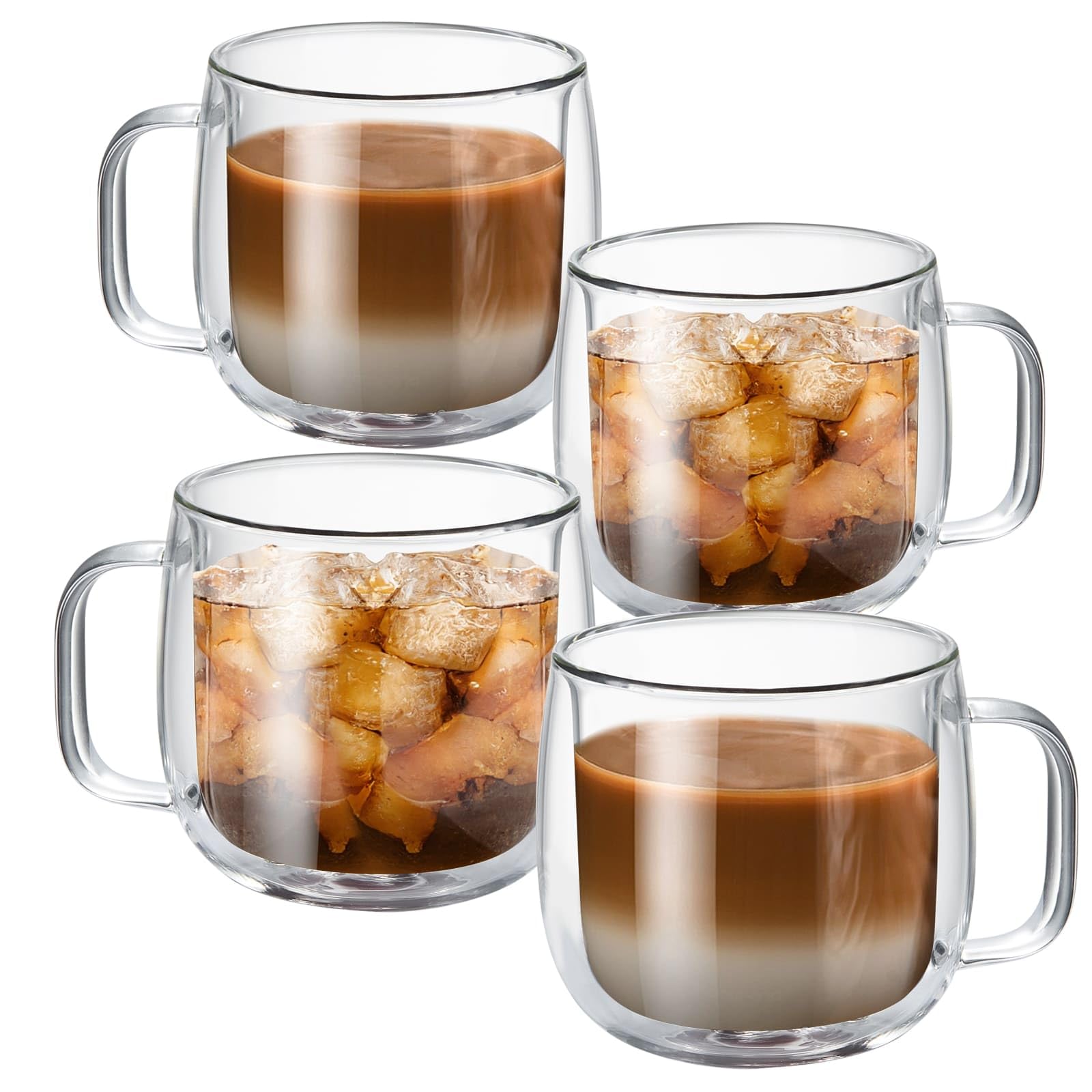 Mug en verre double paroi MESNEY en borosilicate résistant et durable