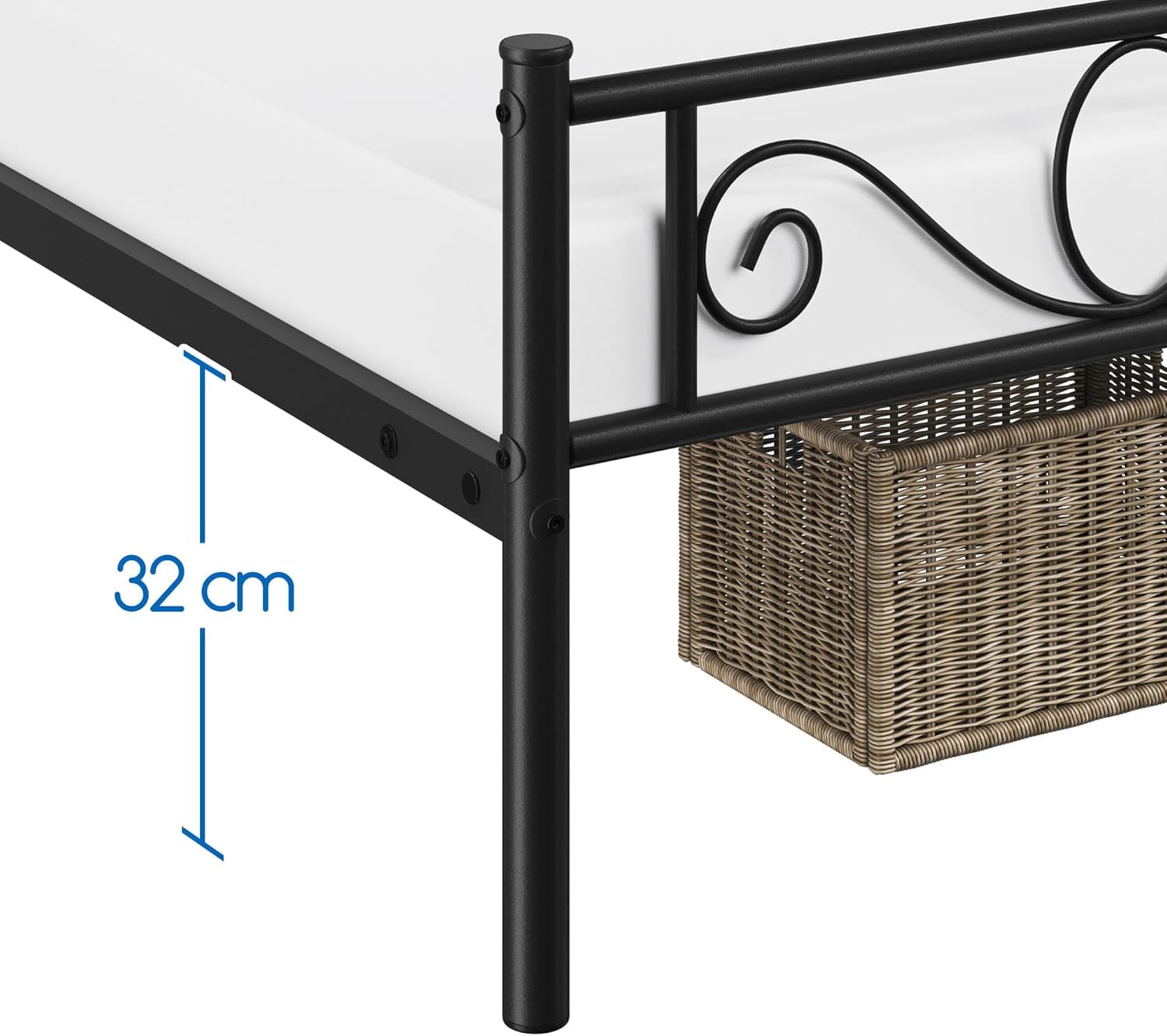Image demonstrating under-bed clearance for storage