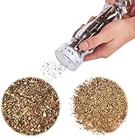 Vista 4 de LHS Molinillo de pimienta, molinillo de sal, molinillos de pimienta con grosor ajustable, transparente