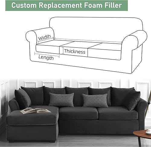 Miniatura 4 de Kiyeocca Cojín de asiento de espuma personalizado para banco, ventana, rincón de interior, exterior, muebles de patio, almohadilla de espuma de alta