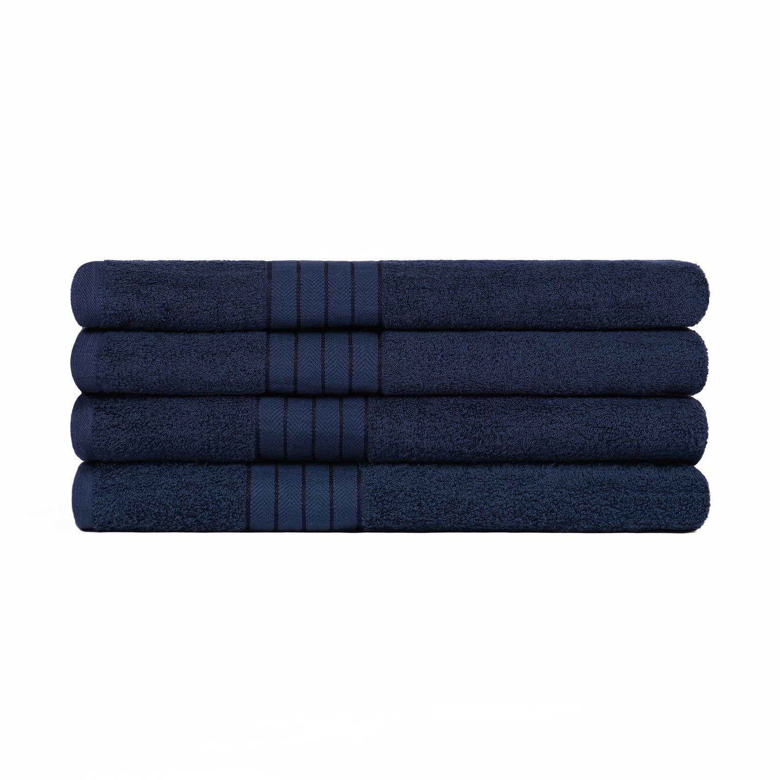 Brentfords Navy Blue Super Absorbent & Quick Drying Jumbo Towel - 100% Cotton Extra Large Bathroom Towel Sheets - Premium Quality - Luxury Set Of 4 – - 90 X 150Cm