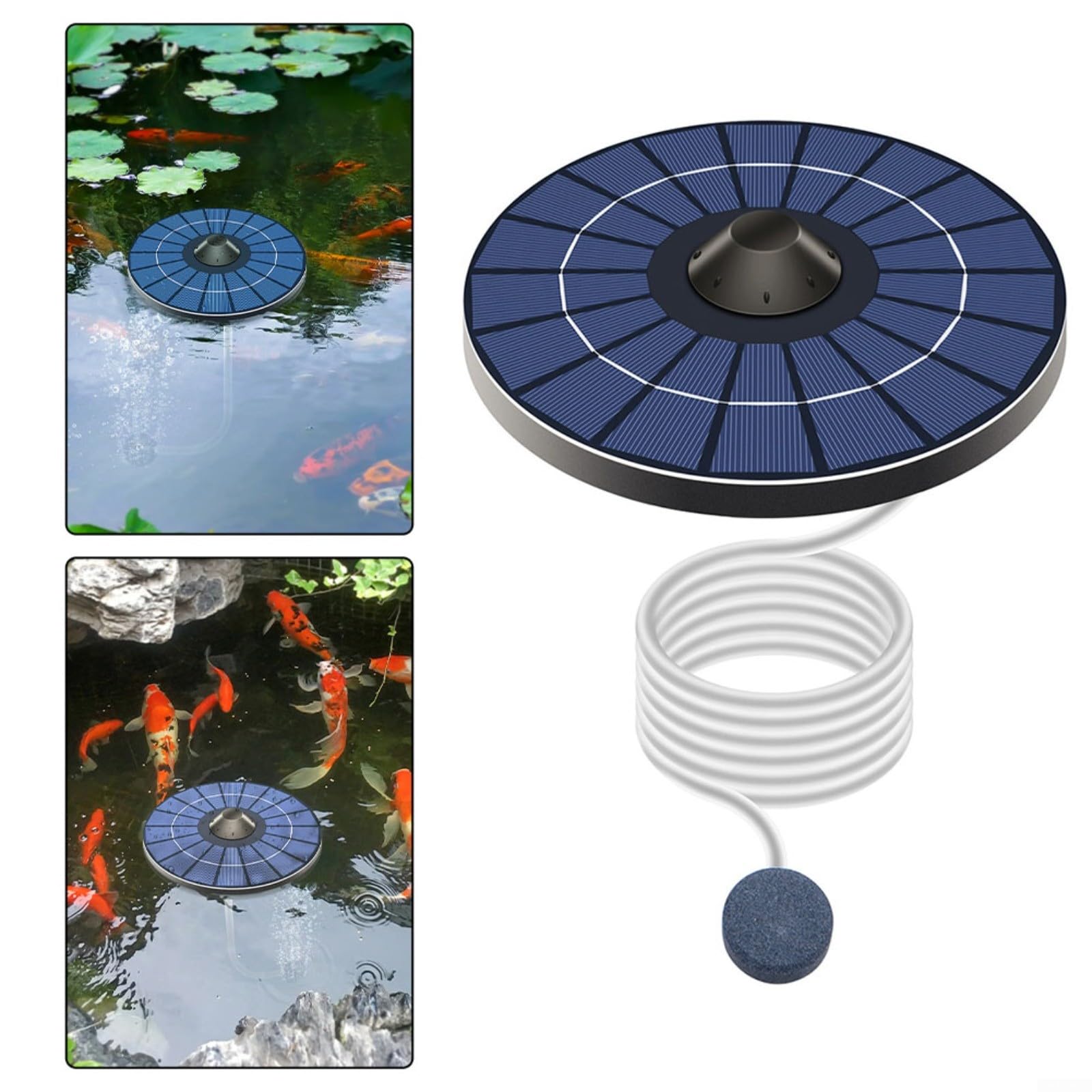 Aérateur de bassin pompe à oxygène avec tube d'air et pierres à air pour fontaines