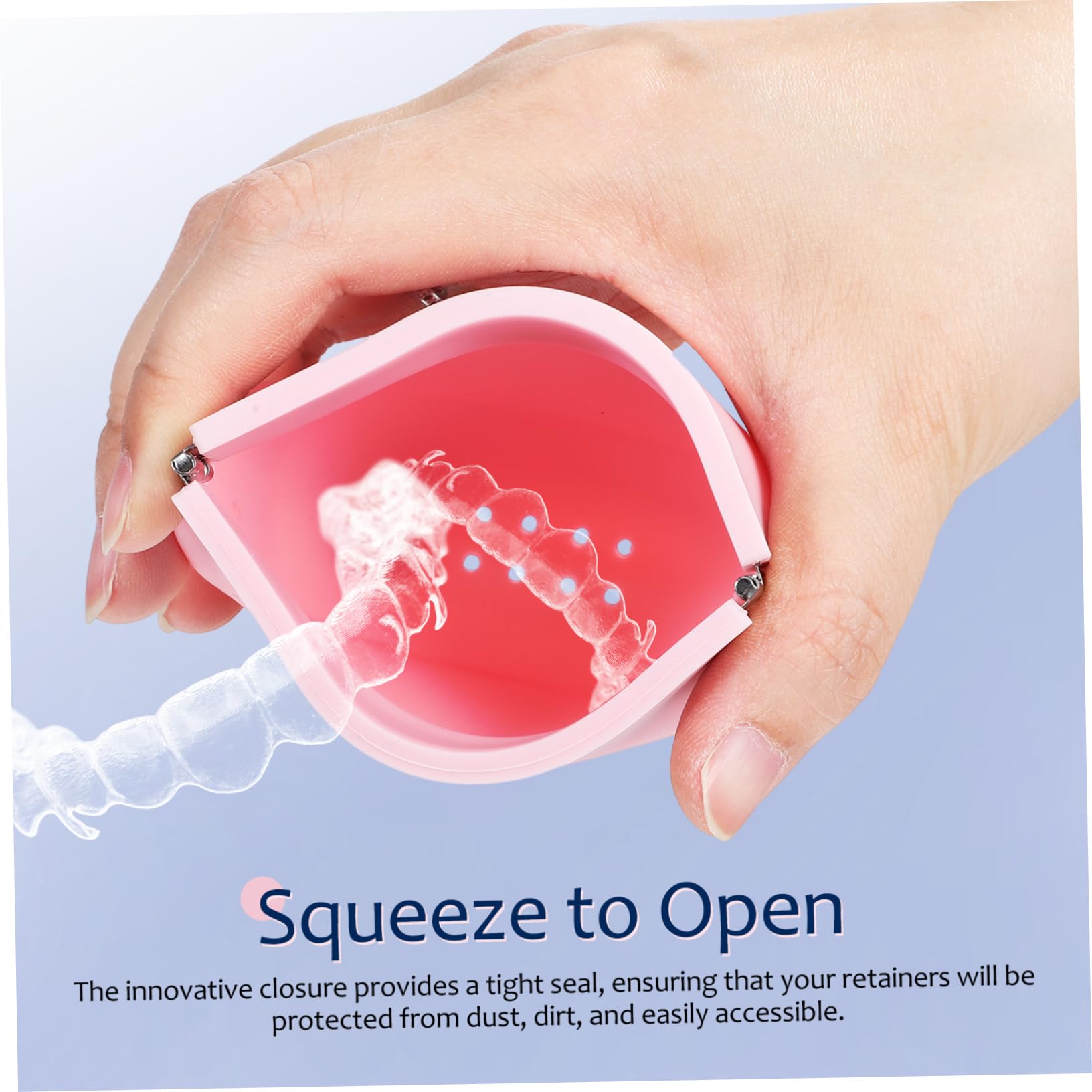 Custodia per Apparecchio Ortodontico in Silicone Sottile 4 Pezzi | Portatile e Leggera, Rosa, Formato Compatto per Facile Conservazione, Design Carino e Stiloso