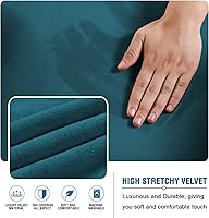 Vista 3 de H.VERSAILTEX Funda para Futón de Terciopelo Real Sin Brazos Fundas para Sofá Fundas para Sofá Cama Funda Elástica para Futón Sofá Funda Protectora