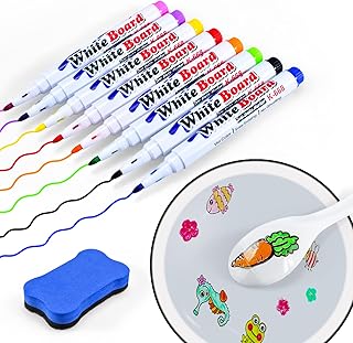 GZXJIU Magical Water Painting Pen, 8Color Painting Floating Pens with Spoon - Including Puffy Pens, Painting Pens, Magic Drawing Pens,Permanent Markers & Marker Pens,Brush Pen Melarqt for Kids
