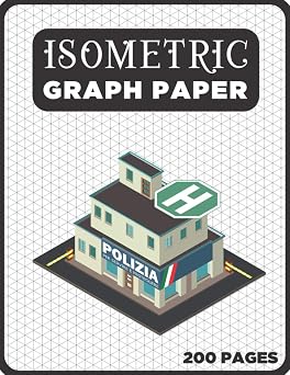 Isometric Graph Paper Pad Notebook 1/4 Inch Orthographic Paper for Drafting, 200-Page Equilateral Triangle Grid 1/4 Inch, A4 Isometric Grid Paper Sketch Book, Civil Engineering Gifts for Men