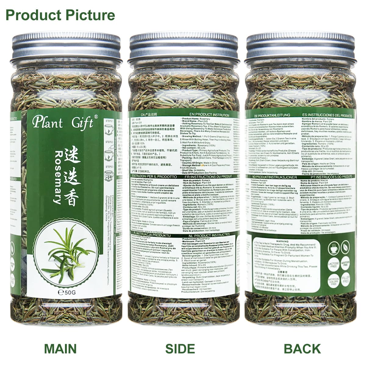 100% Rosemary 50g/1.76oz frais, feuilles en feuilles non - OGM, herbes naturelles à fleurs séchées, pures, riches en arômes, pour la viande, les légumes, les soupes, les sachets et les épices fraîches