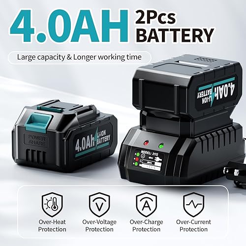 Miniatura 4 de Pistola de calor inalámbrica, kit de pistola de aire caliente portátil con 5 boquillas, máximo 1,022.0 F1022 , pistola de calor de soldadura con