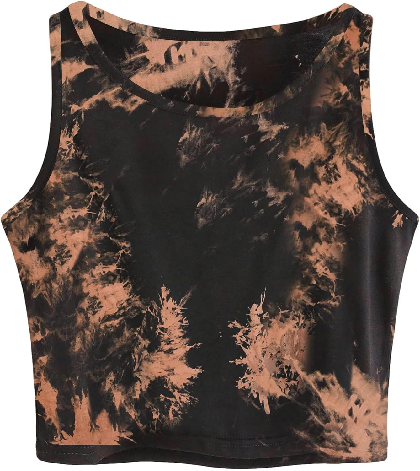 Remidoo Women's Casual Sleeveless Color Block Cropped Top Crewneck Tank Top Shirts