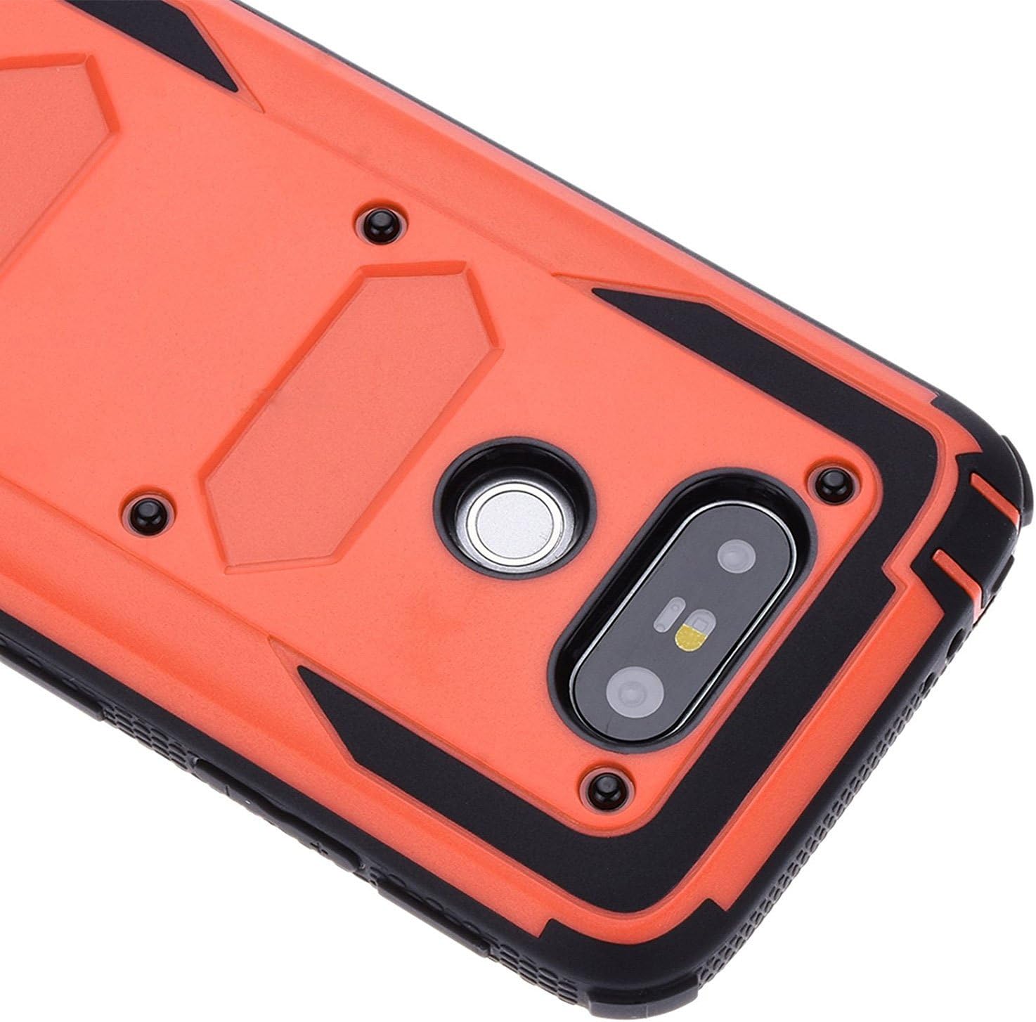 J.west G5 Case, Full-Body Rugged Combo Holster G5 Case + Belt Swivel Clip Shock Absorption TPU Scratch Resist Bumper Protective Cover Without Built-in Screen Protector for G5 2016 (Orange)