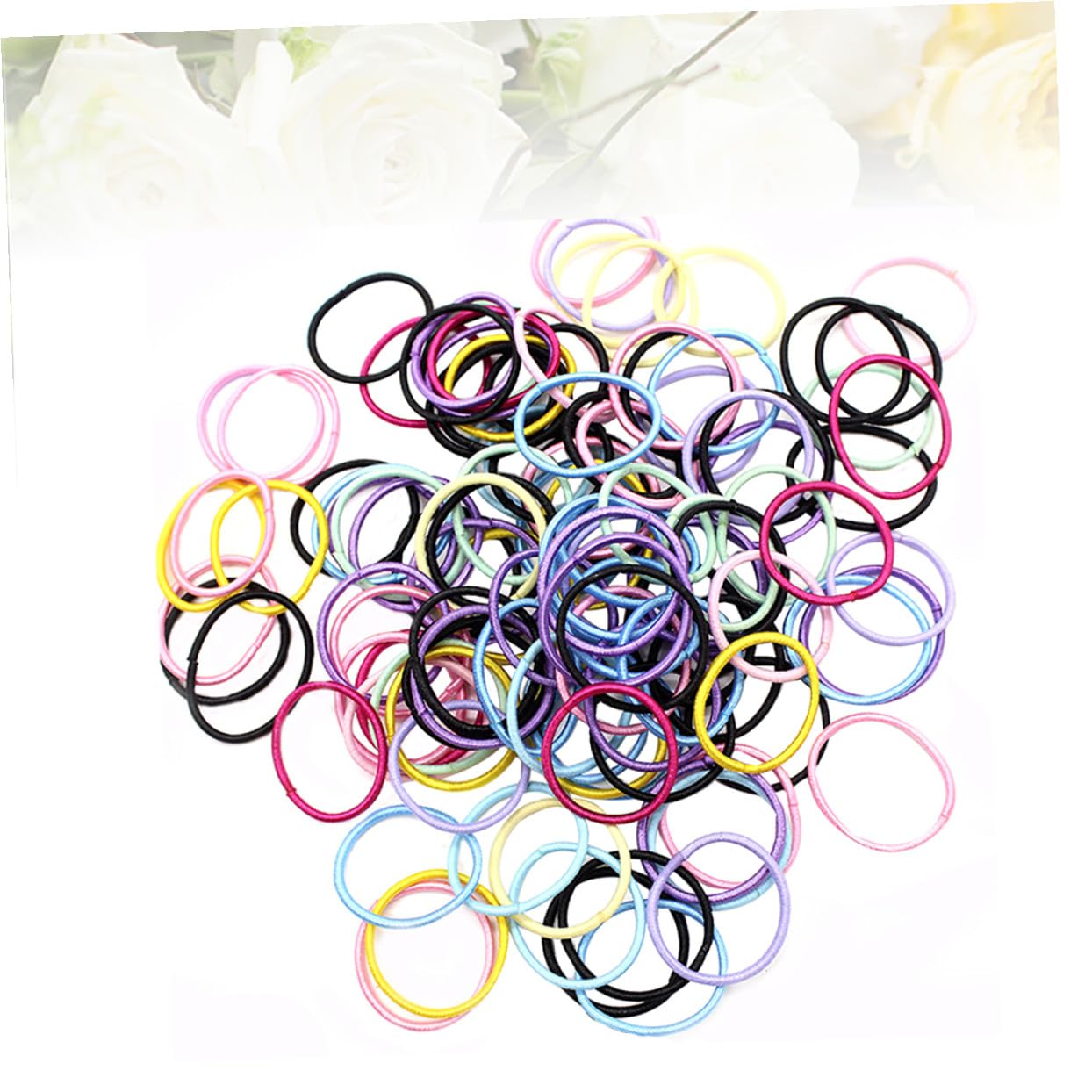 minkissy 400piezas Elásticos Multicolores Para Gomillas Para Cabello Accesorios Para Peinados Infantiles