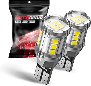 Torchbeam 921 912 LED Bulbs for Reverse Backup Lights, 6000K White CAN-BUS T15 906 904 916 W16W, Super Bright 360° Light Reversing Bulbs with 3030 LED Chips, Non-polarity