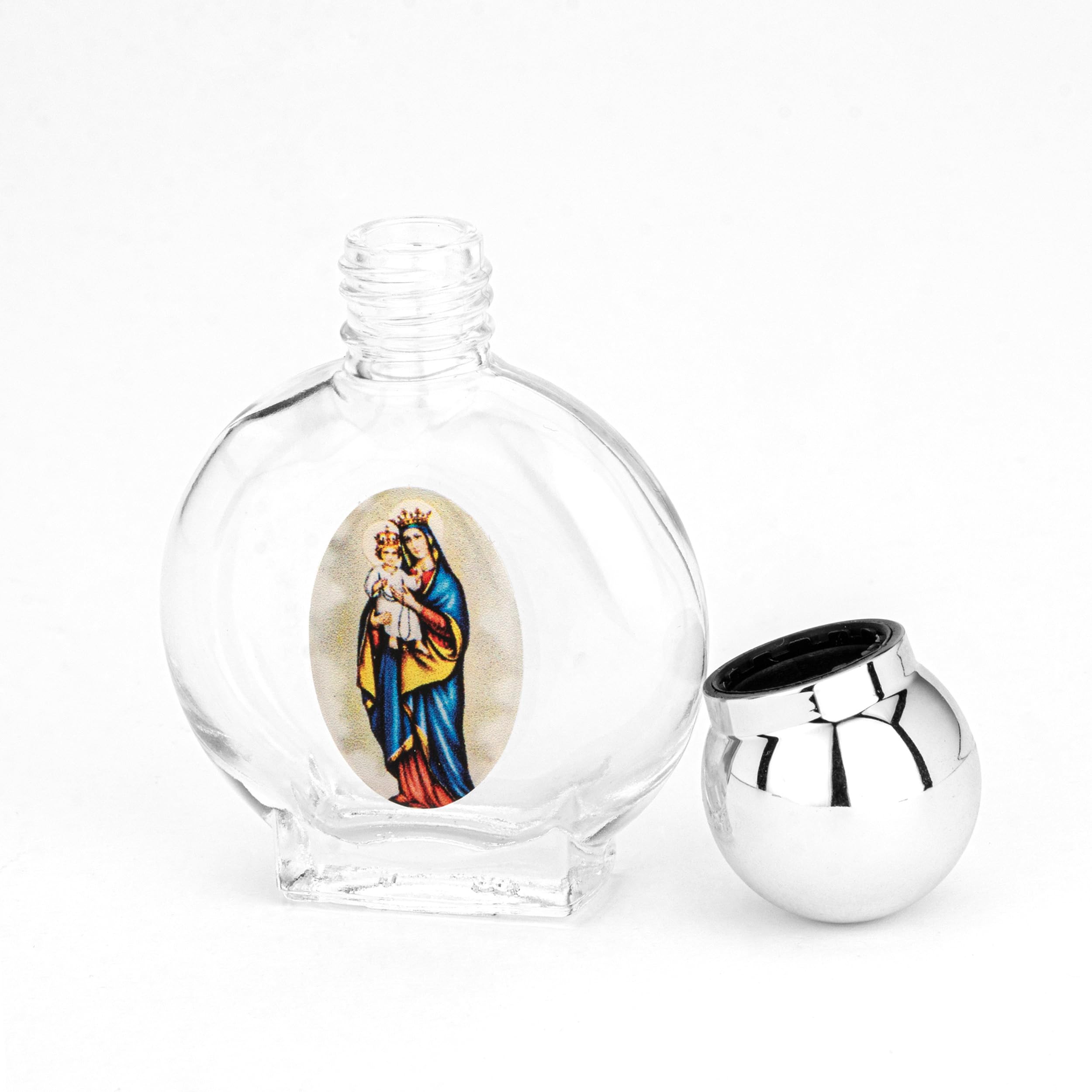 NKlaus 14366 Sacral Holy Water Bottle Glass Madonna Crown Design 7 x 4.5 x 2 cm Pilgrimage, 15 ml - Image 2