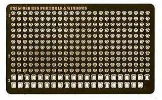 Model Etching 1/350 Scale Modern Russian/Soviet Navy Universal Porthole Detail Photo-Etched Set Model Etching Parts