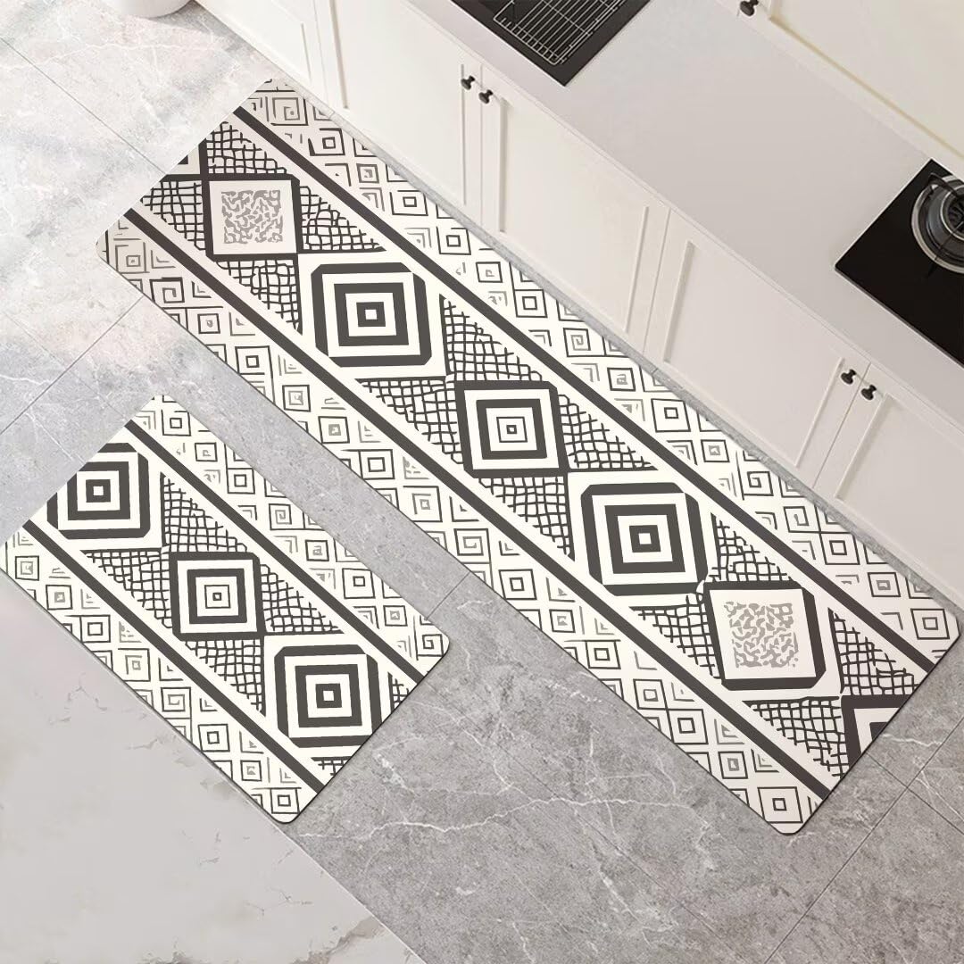 Alfombras de cocina de 2 piezas en tamaños 30x50cm y 30x90cm, modelo Arts 1-953