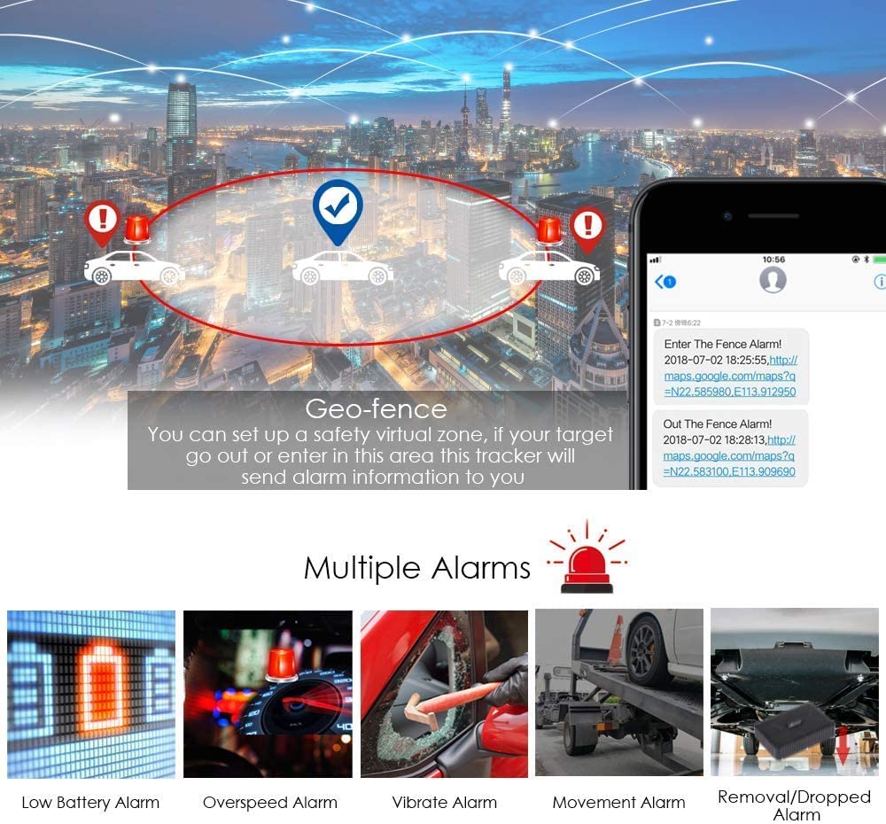 Localizzatore GPS Tracker 4G GPS per auto,Camion,Barche,Winnes 20000mah auto GPS Localizzatori Magnetico IP67 4G TK918,SMS/APP/PC Realtime Tracking Multi Alarm Antifurto - APP Senza Abbonamento