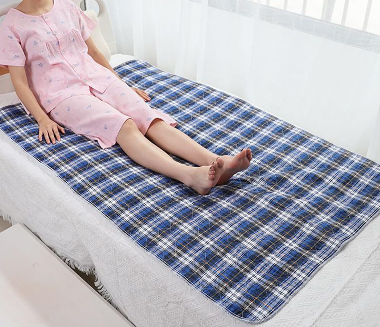 REHOOF Empapadores Incontinencia Cama Adultos Lavables, Protector De Cama Súper Absorbentes Reutilizables, Empapadores Impermeable para Incontinencia, Niños, Adultos Mayores, Encamados A,150×180cm