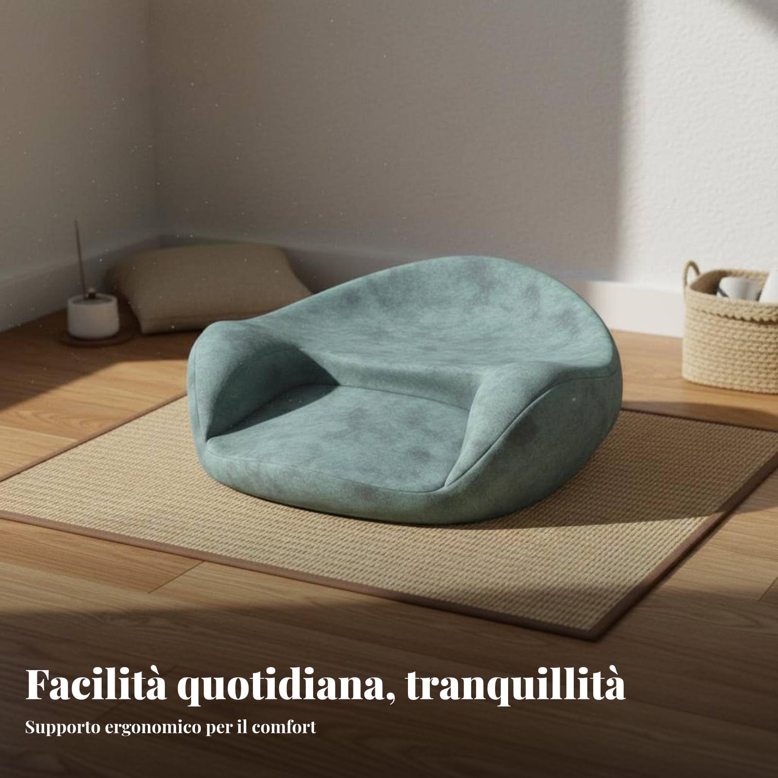 Baoblaze Cuscino Meditativo in Memory Foam con Copertura in Tessuto Traspirante Morbido per Stretching Preghiera E Cerimonia Del Tè Adatto per Soggiorno