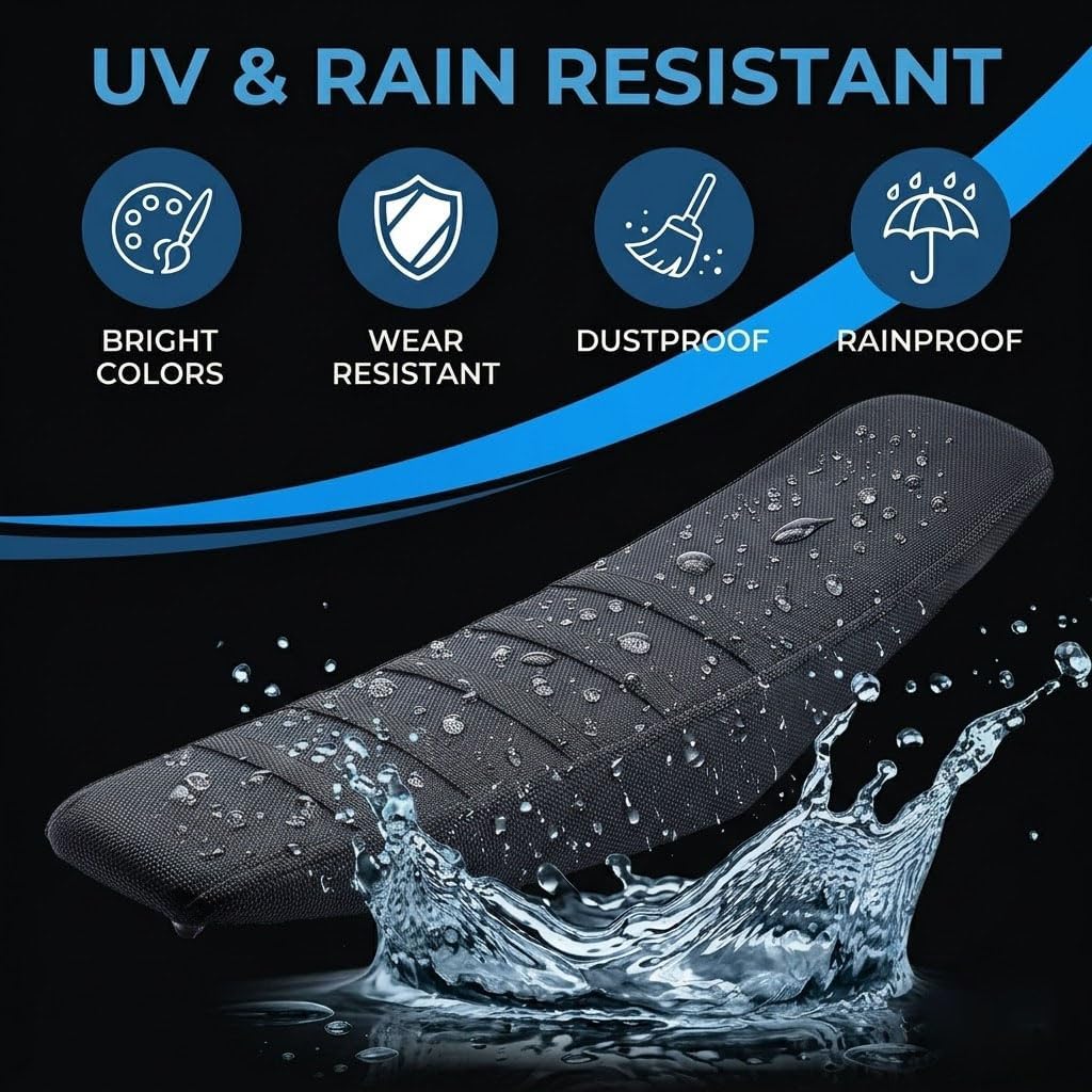 Non-Slip Seat Cover Compatible with Yozma IN10 Electric Dirt Bike, Soft Gripper Seat Skin - Tool-Free Installation with Elastic Hook and Loop Straps, No Staple Gun Needed