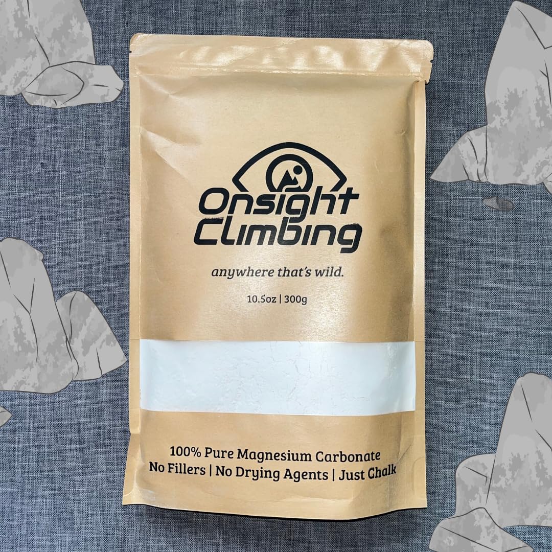 Onsight Climbing Pure Magnesium Carbonate Climbing Chalk, 300g, No Fillers or Drying Agents