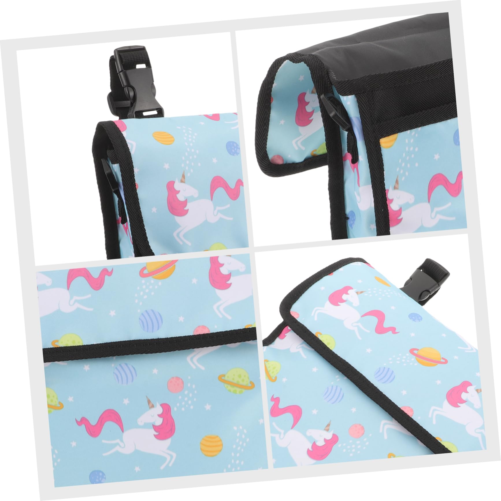 Abaodam 5 Pezzi Borsa per bicicletta manubrio borsa per portapacchi posteriore sacchi all'aperto sospeso borsa portaoggetti per telaio bici borsa appesa per bici telone