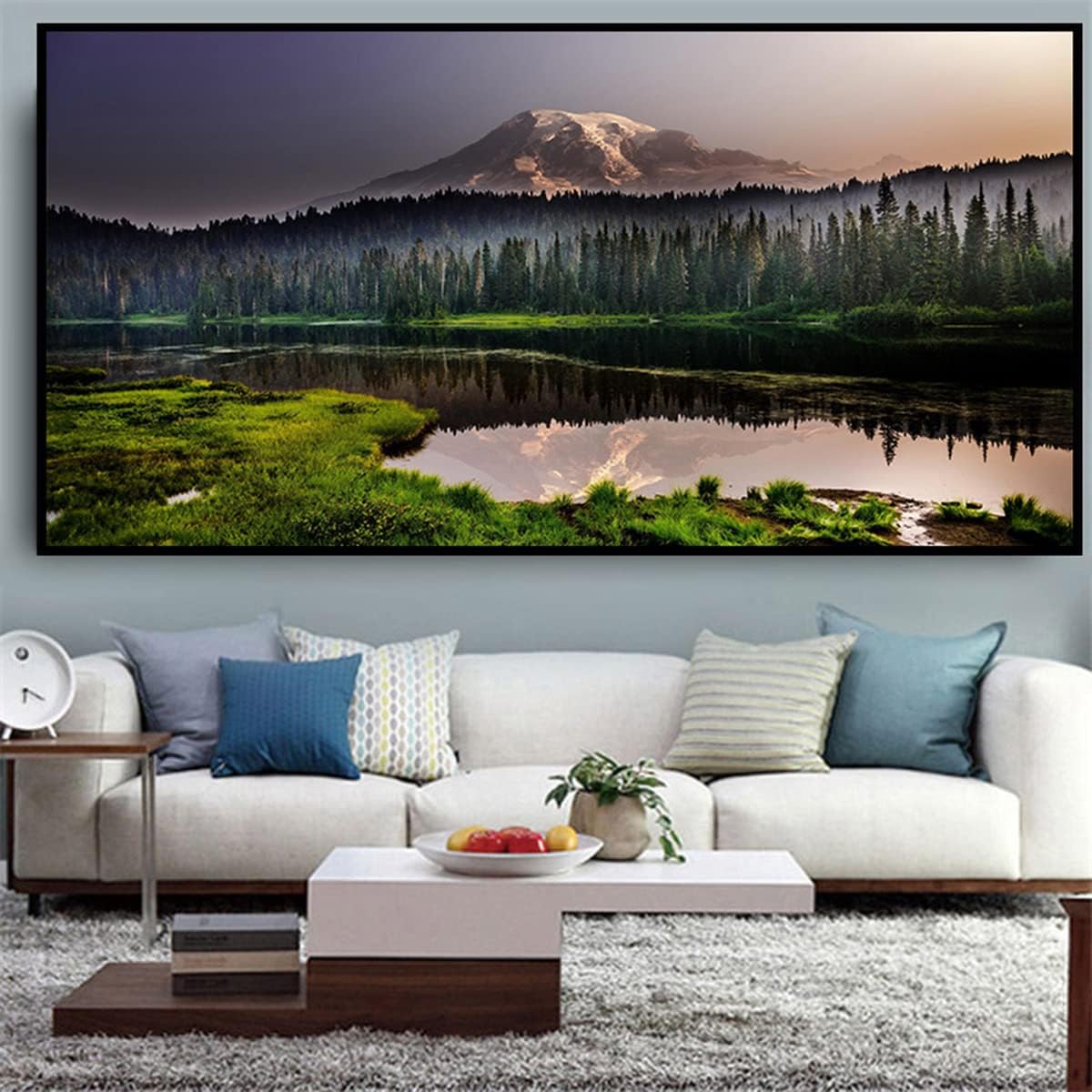 Instarry DIY 5D Diamond Painting Kits Large Size Full Drill Snow Mountains and Lakes Mosaic Rhinestones Embroidery Modern Wall Decor Art Kit 31.5x15.7 inch