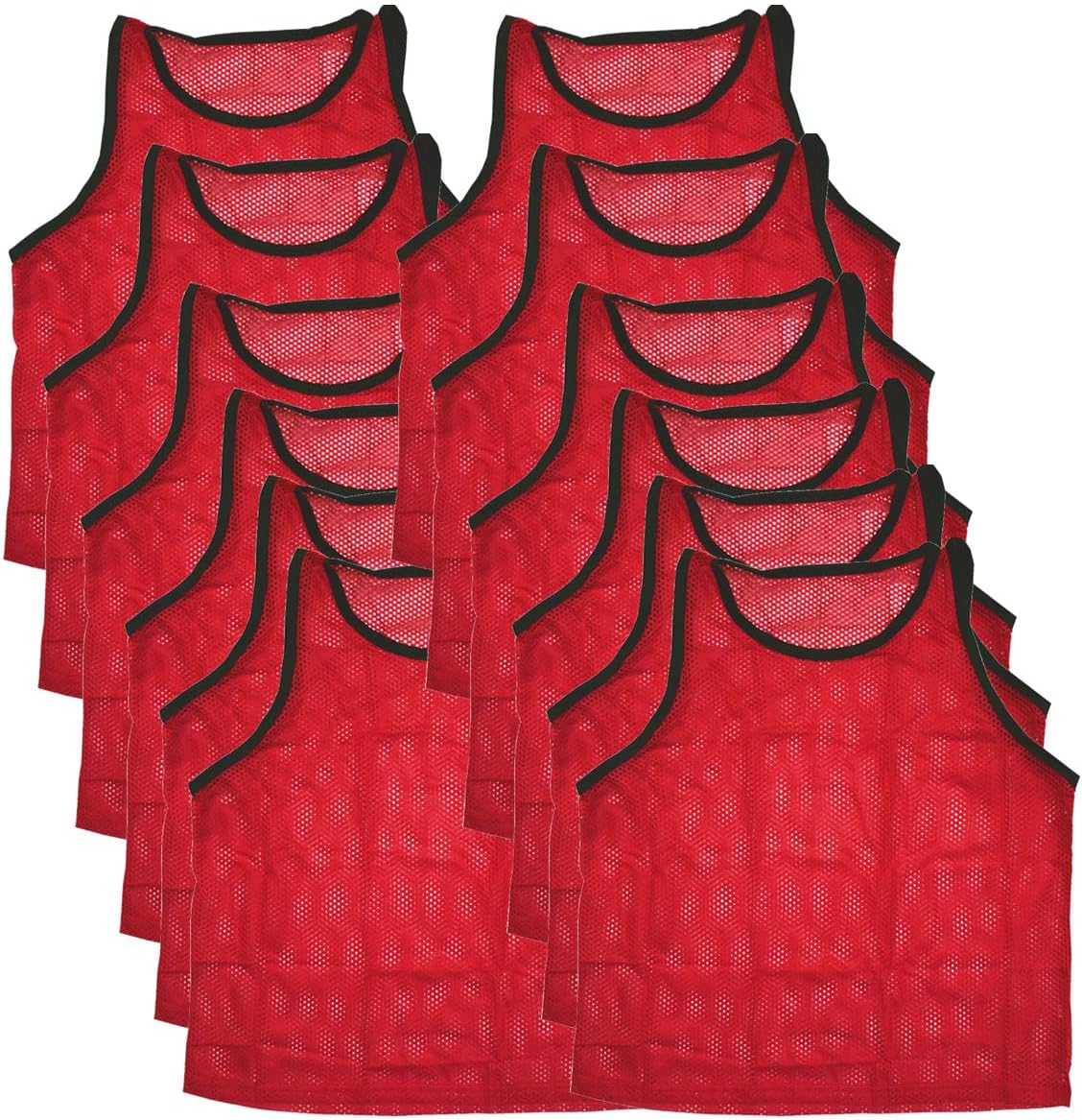 BlueDot Trading Adult & Youth Scrimmage Training Vests for Soccer, Basketball & More – Available in 1, 6, 12, 24 Packs