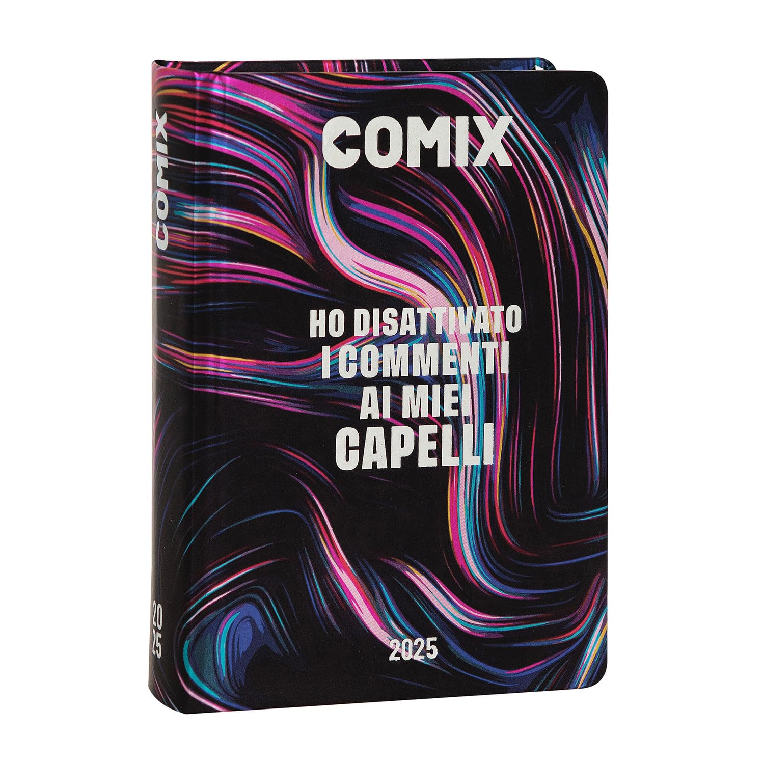 Comix 16 Mese daily Diary 2024-2025 per ragazzi e ragazze, copertina rigida, ideale per la scuola, in nero, 13 x 17.8 h 