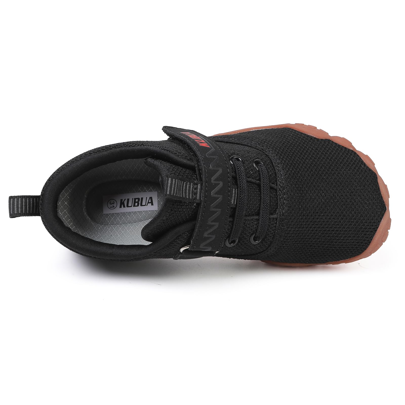 KUBUA Kids Sneakers Boys Girls Sports Barefoot Shoes Minimalist Zero Drop Splay Shoes Tennis Running Walking Athletic Gym C Black 1 Big Kid