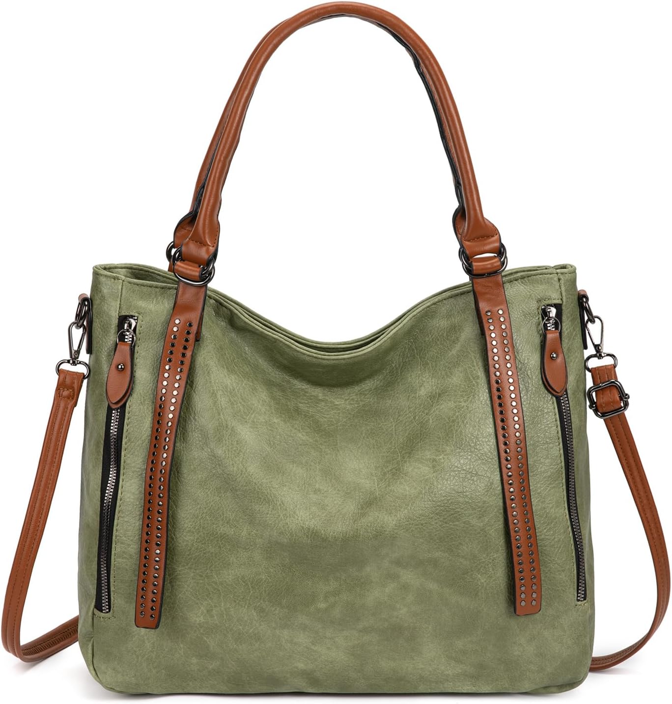 myfriday Vintage Slouchy Tote Bag for Women, Large Vegan Leather Hobo Shoulder Bag Satchel Purse with Adjustable Strap myfriday Vintage Slouchy Tote Bag for Women, Large Vegan Leather Hobo Shoulder Bag Satchel Purse with Adjustable Strap