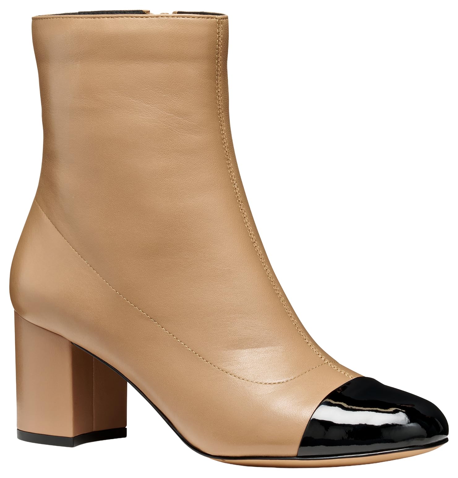 Geox Women's D Virnilia 65 Ankle Boots, Beige/Black, 39.5 EU, Beige black, 6.5 UK