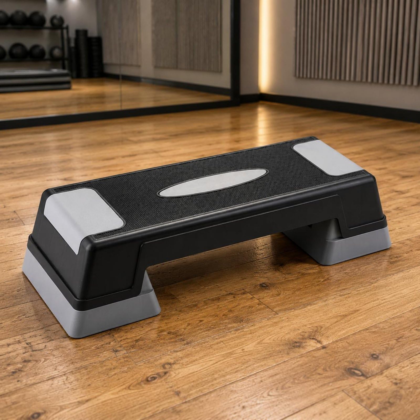Verstellbarer Aerobic-Step Höhenverstellbar Fitness-Stepplattform Strukturiert Stepbrett für Fitnessstudio