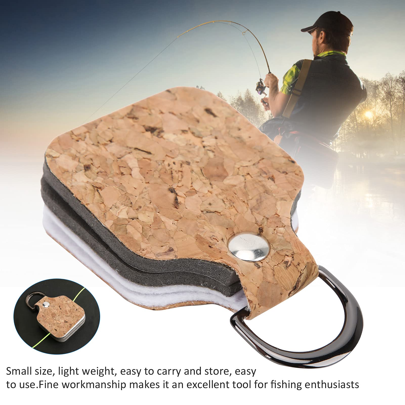 QANYEGN Fishing Line Straightener, Fly Fishing Wire Leader Cleaner with D Clips, Fly Fishing Line Leaders Tippets Straightener for Tackle Hiking Tools