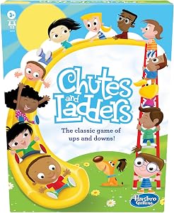 Chutes and Ladders Board Game - Fun for Kids Ages 3 and Up, 2-3 Players, Classic Gameplay (English & French)