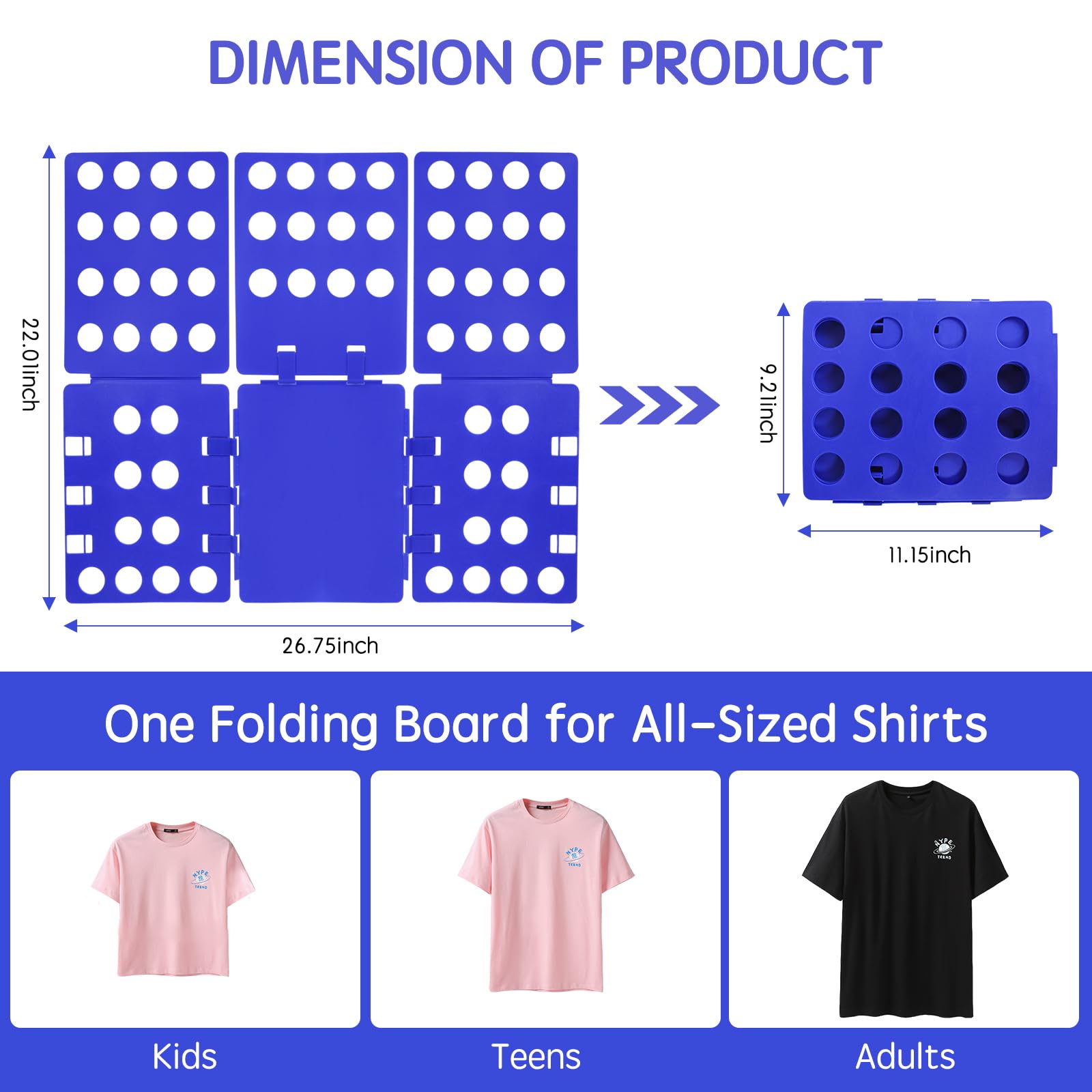 Shirt Folding Board Durable Plastic T-Shirts Clothes Folder