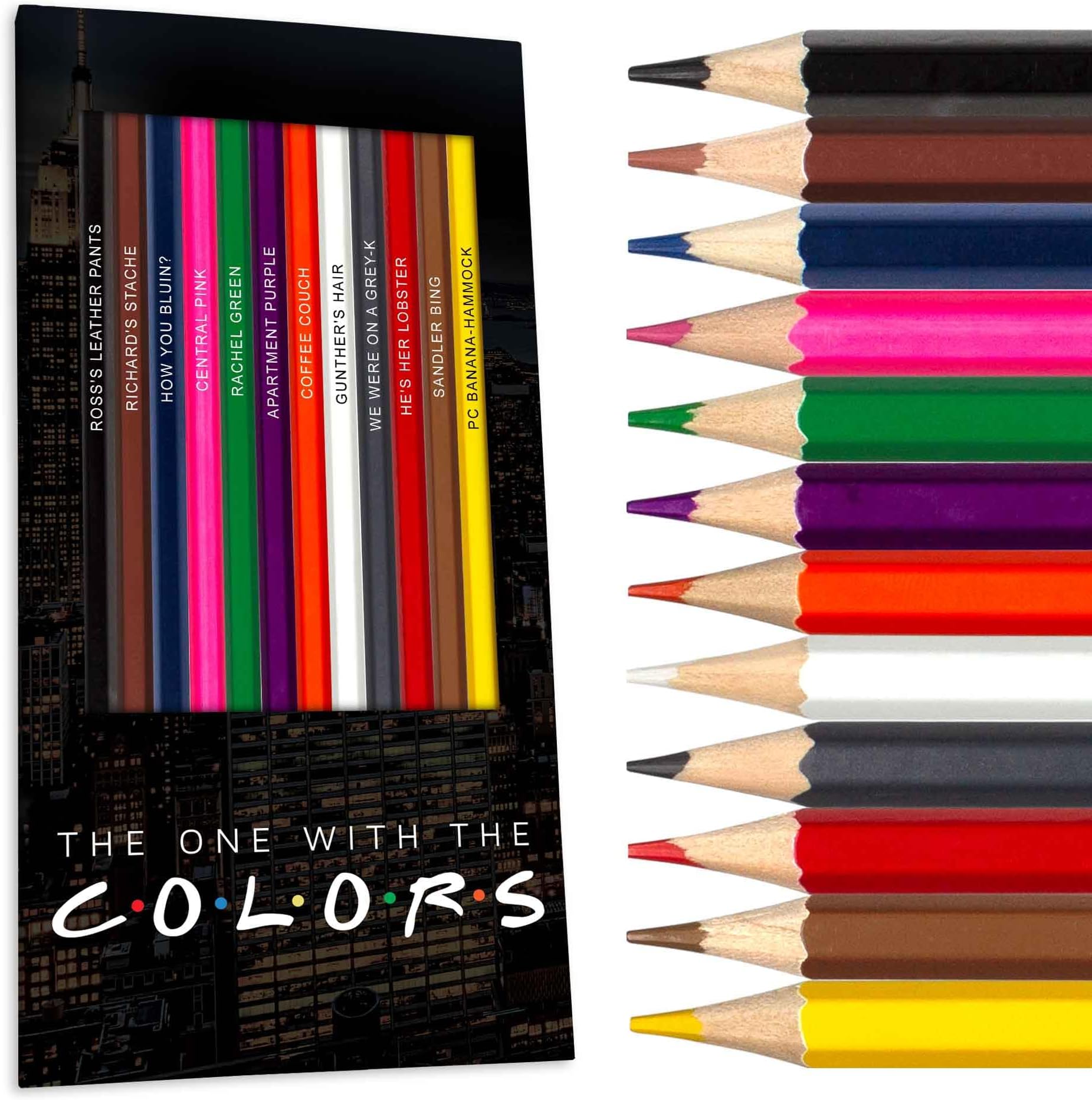 - Colored Pencil Set – 12 Soft Core Drawing Pencils, Foil-Stamped with Clever References – Ideal Gift for Fans and Stationery Lovers – Art & Office Supplies, Travel Colored Pencils for Adults