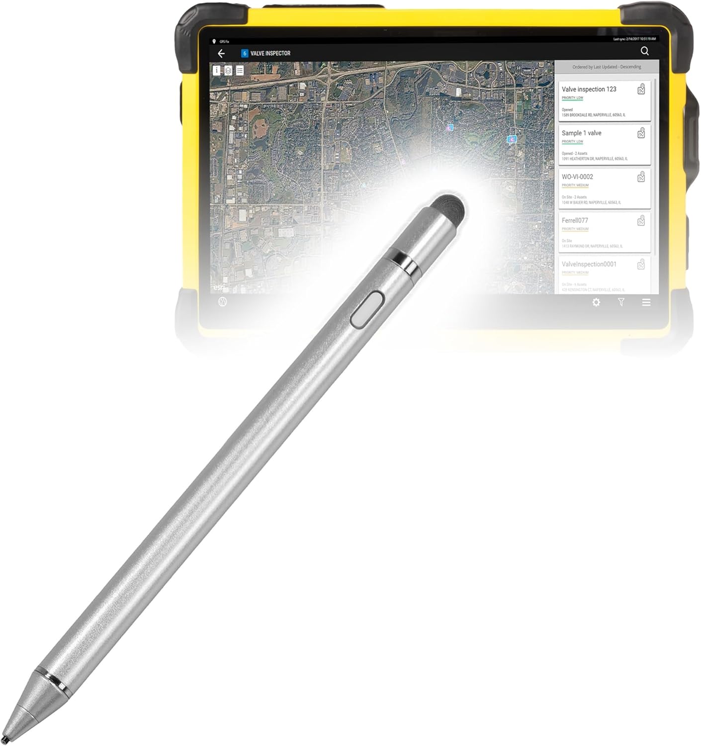 BoxWave Stylus Pen Compatible with Trimble T10 - AccuPoint Active Stylus, Electronic Stylus with Ultra Fine Tip - Metallic Silver