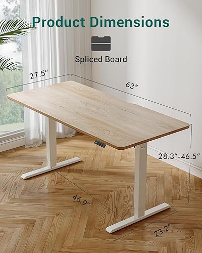 Miniatura 136 de FEZIBO - Escritorio eléctrico ajustable para trabajar sentado o de pie, 40 x 24 pulgadas, para oficina en casa, escritorio ergonómico para Negro