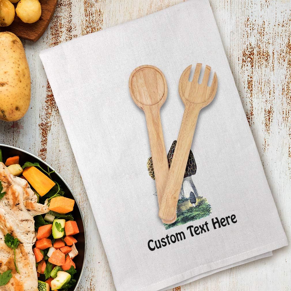Style In Print Custom Decor Flour Kitchen Towels Mushroom Vintage Look L Food & Beverage Vegetables Food & Beverage Vegetables Cleaning Supplies Dish Towels Personalized Text Here