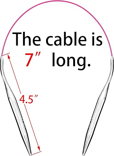 Miniatura 13 de Juego de agujas de tejer circulares tamaño 15 16 pulgadas Kit de metal redondo