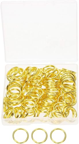 Shapenty Mini llavero dividido de metal para llaves de oficina en casa organizadas fabricación de joyas pestañas de cremallera etiquetas de perro