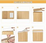 Mondeer Panier à Linge avec Couvercle,150 L, en Bambou,Naturelle - 6