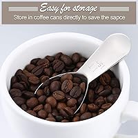 Vista 4 de Patelai 3 Piezas Cuchara de Café Cucharas Medidoras Cucharadas de Acero Inoxidable Cucharas de Café Mango Corto Cucharada para Té Azúcar Regalos