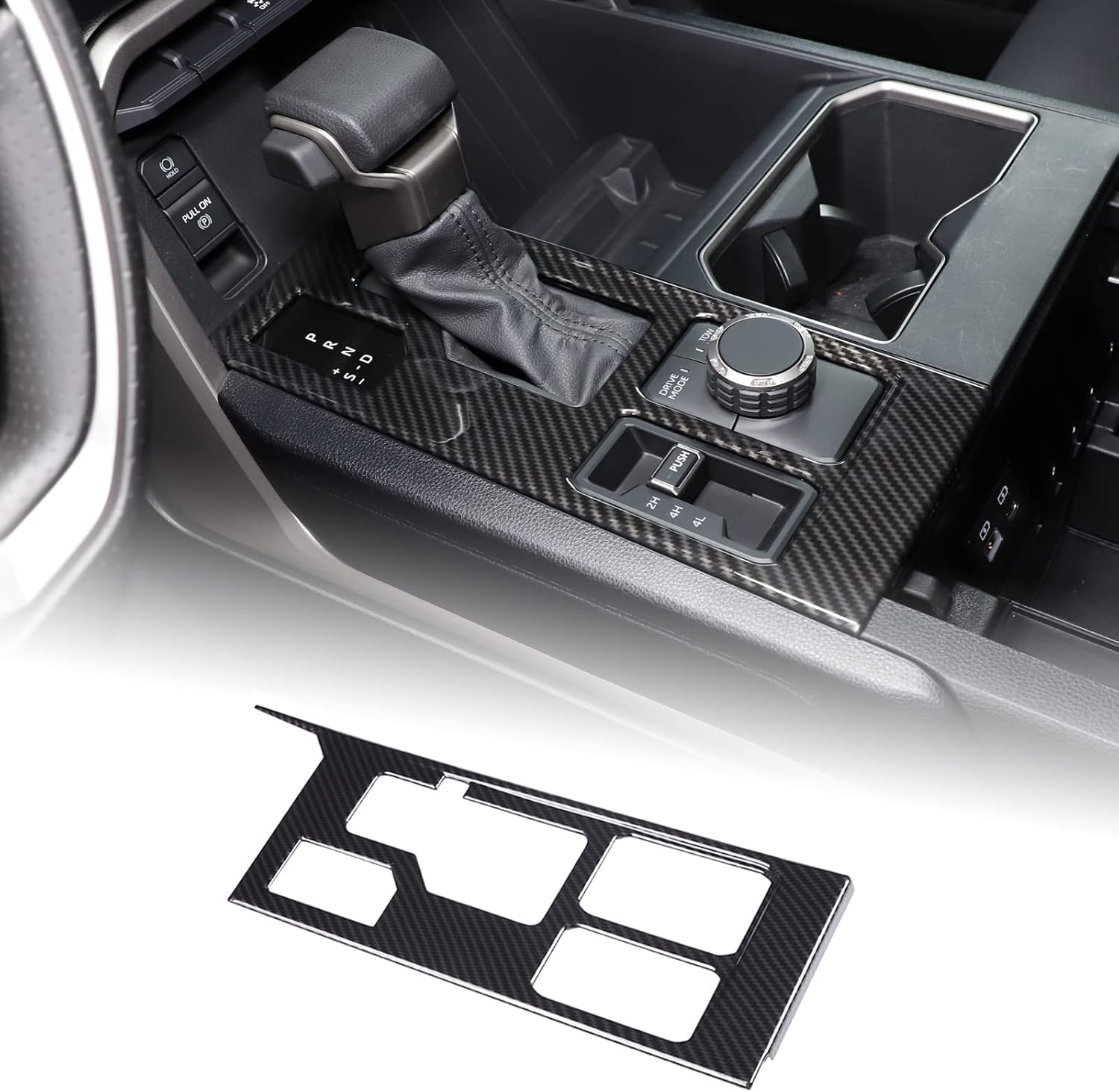 Aunginsy Central Control Gear Shift Panel Trim Cover Compatible with Toyota Tundra/Sequoia 2022-2025 Car Gear Shifter Console Anti-Scratch Panel Frame Decorative Sticker Protection ABS Accessories