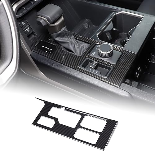 Vista 109 de Aunginsy Cubierta de panel de palanca de cambios de control central, compatible con Toyota Tundra/Sequoia 2022-2024, consola de palanca de cambios