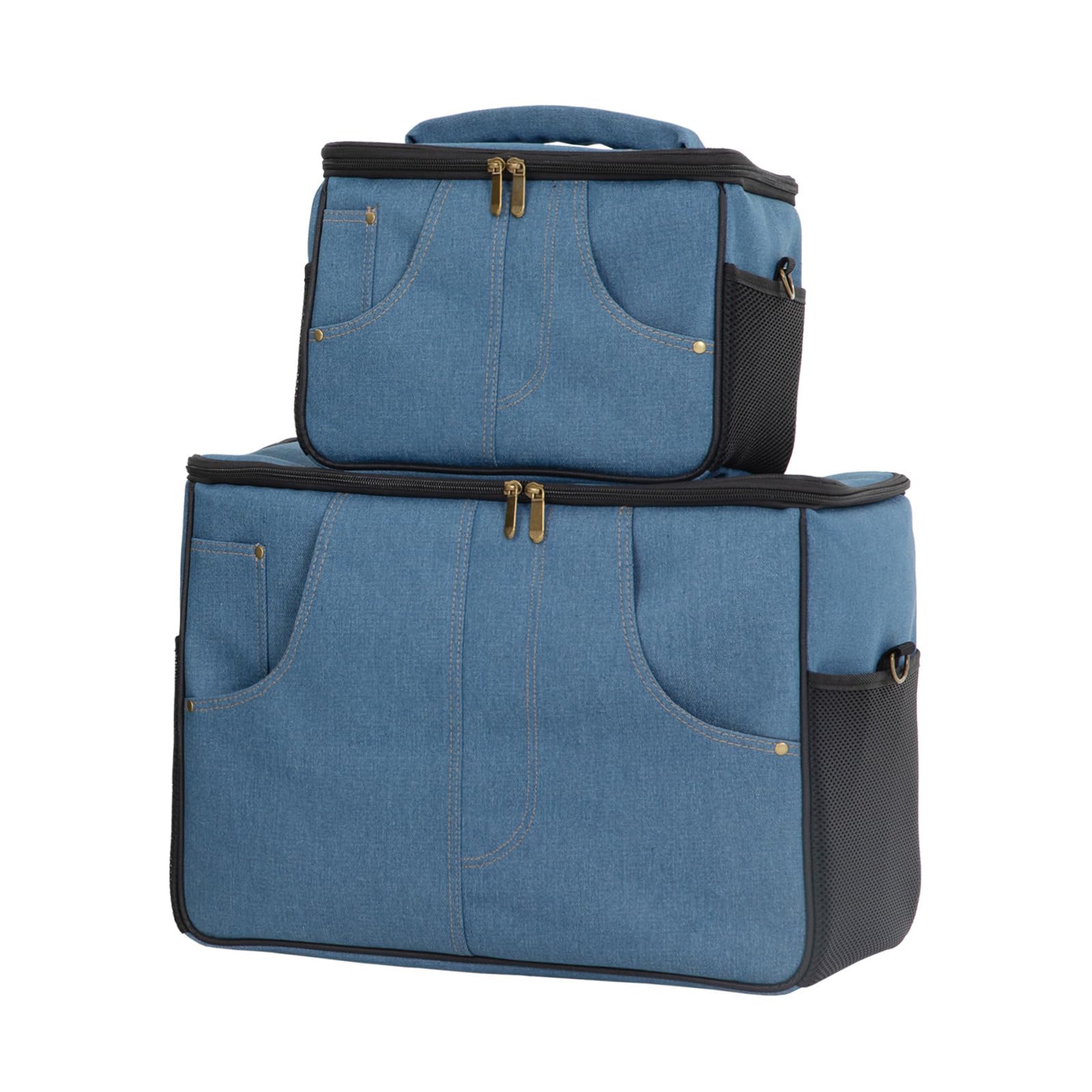Funda portátil para altavoz de guitarra, forro amortiguador, asas reforzadas, base de goma, transporte seguro, almacenamiento, funda amplificadora de guitarra